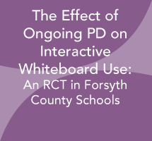 The Effect of Ongoing Professional Development on Interactive Whiteboard Use: Forsyth County Schools