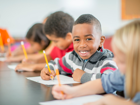 picture of students doing classwork