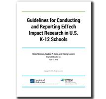 Guidelines for Conducting and Reporting EdTech Impact Research in U.S. K-12 Schools